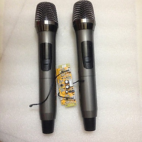 Mua Cặp Mic Loa Kéo Không Dây Cao Cấp Màu Xám Khói