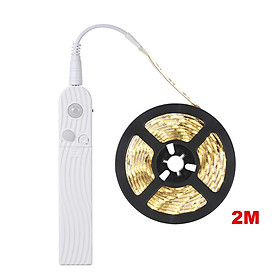 Dây đèn LED cảm biến ánh sáng khi có chuyển động, tiết kiệm năng lượng, phù hợp gầm bàn, tủ, giường lan cang-Màu trắng-Size