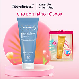 Sữa Rửa Mặt Teenilicious Acne Face Cleanser Hỗ Trợ Giảm Mụn, Dành Cho Da Mụn và Da Nhạy Cảm 60g