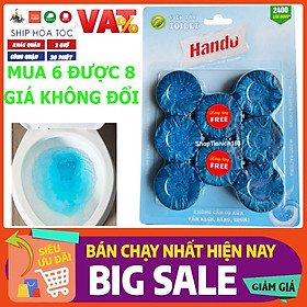 [MUA 6 ĐƯỢC 8 GIÁ KHÔNG ĐỔI] Vỉ 6+2 viên tẩy tự động làm sạch và làm thơm bồn cầu Hando