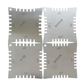 4pcs Notched Radius Gauges - Intl