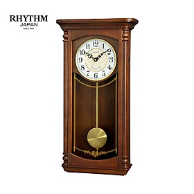 Đồng hồ treo tường Nhật Bản RHYTHM CMJ581NR06, Kt 28.5 x 54.5 x 11.0cm, 2.89kg, Vỏ Gỗ