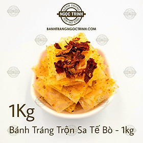 Bánh tráng trộn sa tế bò (Túi 1Kg) siêu ngon bánh tráng Ngọc Trinh