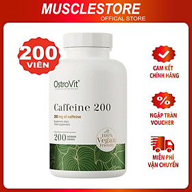Viên Uống Bổ Sung Năng Lượng Ostrovit Caffeine (200 Viên) Hỗ Trợ Tỉnh Táo, Tăng Cường Tập Trung và Hiệu Suất | Nhập Khẩu Ba Lan