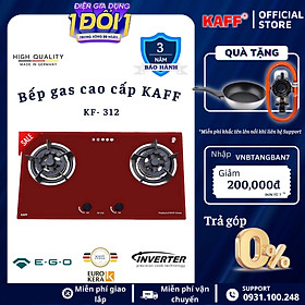 Mua Bộ Bếp ga âm đỏ sang trọng KAFF KF- 312 bao gồm: Bếp ga + chảo chống dính cao cấp + bộ van ga - Hàng chính hãng