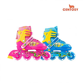 Giày patin combo giày đầy đủ phụ kiện cho bé, 8 bánh đèn phát sáng Centosy 9062