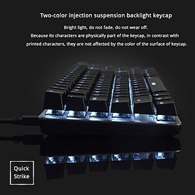 Mechanical Keyboard Portable 82 Keys Black Switches-Black Light