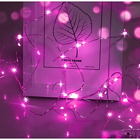 Đèn cổ tích trang trí ngày lễ tình nhân, Đèn dây LED siêu nhỏ 3M 30 chạy bằng pin Đèn dây LED mini trong nhà để trang trí phòng ngủ Tiệc cưới Giáng sinh tại nhà (Hồng)