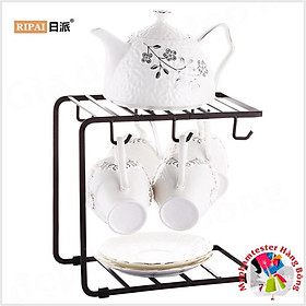Giá úp cốc chữ U màu vàng hoặc nâu đen