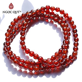 Vòng tay 3 line đá garnet ngọc hồng lựu AAA hạt 5mm mệnh hỏa, thổ - Ngọc Quý Gemstones