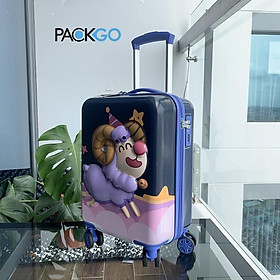 Vali kéo du lịch trẻ em BeddyBear - Va li xách tay 17 inch -  họa tiết dập nổi hình thú xinh xắn cho bé trai, bé gái - Bánh xe xoay 360 - cần kéo nhôm cao cấp - Bảo hành chính hãng 2 năm