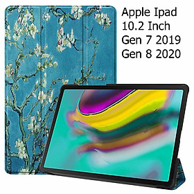 Bao Da Cover Dành Cho Apple Ipad 10.2 Inch 2019 Hỗ Trợ Smart cover Gấp Hoa Văn Họa Tiết