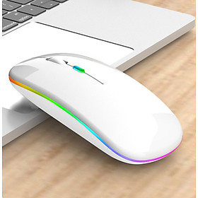 Chuột Quang Không Dây NTH02 2.4Ghz Bluetooth Dùng Pin Sạc 500mAh Không Gây Tiếng Ồn Có Đèn LED