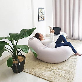 Ghế lười Dream L Trắng Kem Micro HomeDream - DRL-TK-HOMEDREAM