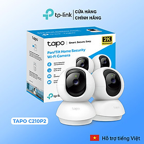 Bộ Combo 2 Camera WiFi TP-Link Tapo C200P2 / C210P2 Quay Quét 360 độ Full HD 2MP/3MP - Hàng Chính Hãng