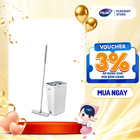 Bộ cây lau nhà tự vắt thông minh 3 thanh vắt sợi microfiber