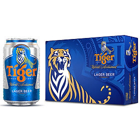 Thùng Bia Tiger 24 Lon (330ml / Lon) - Bao Bì Xuân