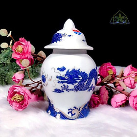 Mua Đồ thờ cúng bát tràng  ( choé gạo muối nước ) dành cho cáo Ban thờ thần tài   thờ giá tiên kết hợp đồ thờ đồng) - C20cm   Đk 12