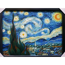 Mua Đêm Đầy Sao - Tranh Sơn Dầu Vẽ Tay 30x40cm