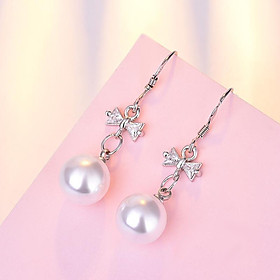 Bông tai ngọc trai móc câu thười trang