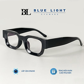 Gọng Kính Cận, Kính Giả Cận Nam Nữ, Mắt Vuông Nhỏ, Gọng To Dày Đen Cứng Cáp, Chống Ánh Sáng Xanh - BLUE LIGHT