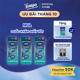 Khăn Uớt Mini Tempo Protect Ngăn Ngừa Vi Khuẩn cao cấp - Diệt khuẩn 99% - Thương hiệu Đức