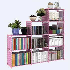 KỆ SÁCH LẮP GHÉP HÌNH THANG ( GIAO MÀU NGẪU NHIÊN )
