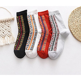 New 4 Pairs Child Socks Children Cute Christmas Cartoon Socks Print Comfortable Tube Length Anti-slip Casual Socks