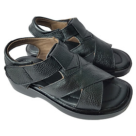 Giày Sandal Nam Trung Niên BIGGBEN Da Bò Thật Cao 4 Phân SD136