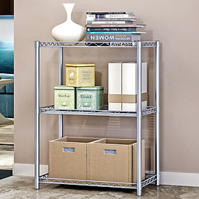 56*35*80CM 3 Tier Metal Shelf Microwave Oven Rack Kitchen Counter Organizer Holder Bookcase