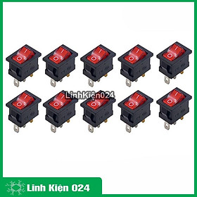 Mua Bộ 10 Công Tắc Bập Bênh KCD1 250VAC-6A Có Đèn