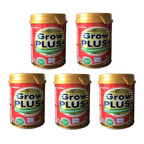 BỘ 5 LON SỮA GROWPLUS+ DINH DƯỠNG HIỆU QUẢ CHO TRẺ SUY DINH DƯỠNG, THẤP CÒI DÀNH CHO TRẺ TỪ 0 ĐẾN 12 THÁNG - 350G
