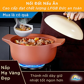 Mua Nồi Đất Bếp Từ Kho Cá Thịt Nấu Mì Cay 22cm Cao Cấp Đạt Chất Lượng LFGB Đức SSGP