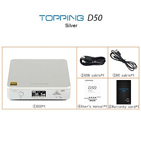 NEW TOPPING D50 / 50S MINI HIFI Giải mã âm thanh ES9038Q2M *2 USB DAC XMOS XU208 DSD512 32Bit / 768Khz OPA1612 Đầu vào USB/OPT/DẪN