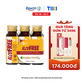 Nước uống giải rượu, thải độc gan Alcofree lốc 3 chai x 50ml