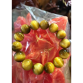 VÒNG 14mm ĐÁ MẮT HỔ VÀNG NÂU ĐẸP NAM MỆNH THỔ KIM THUỶ ĐÁ TỰ NHIÊN