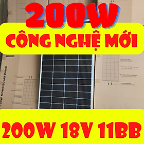 Mua  CÔNG NGHỆ MỚI 200W 18V 11BB  Tấm pin năng lượng mặt trời 200W mono HIỆU SUẤT CAO NHẤT tặng jack MC4