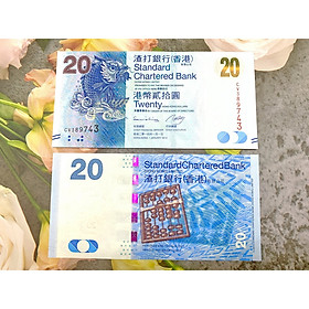 Mua Tiền cổ Hông Kông 20 Dollar ngân hàng Standard Charter hình cá hóa rồng  mới 100% UNC  tặng túi nilon bảo quản