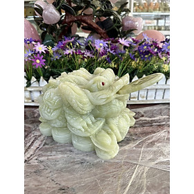 Mua Tượng Cóc ba chân  Thiềm Thừ phong thủy chiêu tài lộc đá ngọc onyx - Dài 20 cm