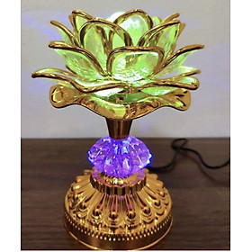 Mua Đèn thờ cánh sen đỗi mầu có đài niệm phật KH16769