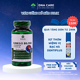 Hình ảnh Viên uống bổ não Ginkgo Biloba Mỹ Felix lọ 60 viên