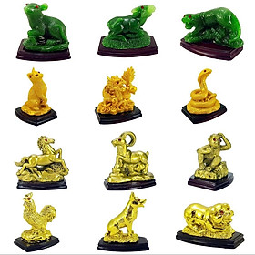 Mua Tượng 12 con giáp phong thủy: ảnh nhủ  cẩm thạch  màu đồng  dạ quang - Tượng trang trí nhỏ - Mô hình thú - Mô hình con vật