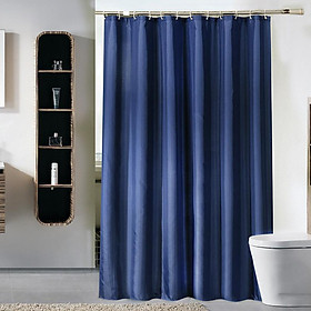 Mua Rèm Phòng Tắm Không Thấm Nước Vải Polyester  Họa Tiết Màu Xanh Đậm (2.0x1.8m)