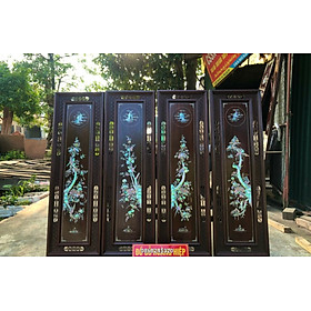 Mua Tranh gỗ gụ khảm xà cừ ốc  tích  tứ quý bốn mùa trong năm mầu sắc đẹp long lanh kt 37×117×3.5cm