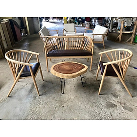 Mua Bộ sofa cafe Juno Sofa 1 băng 2 đơn kèm bàn me tây (màu nệm tuỳ chọn)