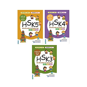 Combo 3 cuốn sách Tiếng Tring bán chạy : Bộ đề luyện thi năng lực hán nghữ HSK3 + HSK4+HSK5 ( Tặng 1 giá đỡ iring đáng yêu)