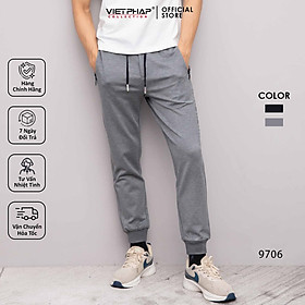Quần Jogger Thun Cao Cấp VIỆT PHÁP/ Chất liệu cotton co dãn thoải mái sang trọng, cạp chun bo 9706