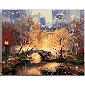 Tranh sơn dầu số hóa các mẫu Phong Cảnh đẹp nhất size 40x50cm đã căng khung và đầy đủ phụ kiện loại khung dày 2.5cm