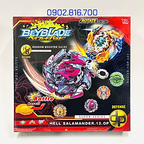 Bộ 4 Con Quay BEYBLADE vòng xoay thần tốc siêu mạnh Có Tay Cầm và Sàn Đấu