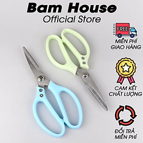 Kéo bếp Nhật Bản Bam House cán nhựa lưỡi thép không gỉ siêu bền cao cấp